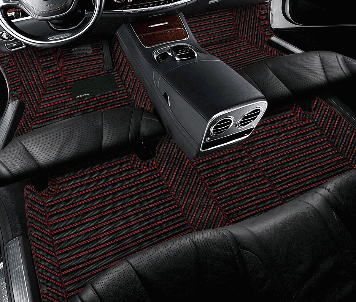 Single Layer Carbon Finish Car Floor Mats