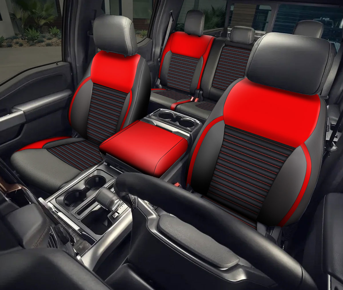 Supreme Series Stripe Pattern Truck Seat Covers